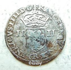 Henri IV Quarter Of Ecu 1606 R St André Very Rare