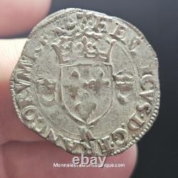Henry II Douzain with crescents 1555 Bordeaux very very rare R5