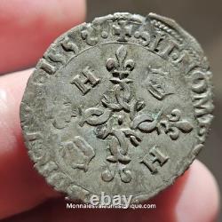 Henry II Douzain with crescents, error variety, 1552, Aix-en-Provence, very very rare R5