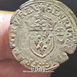 Henry II douzain with crescents 1551 Montélimar Very very RARE R4