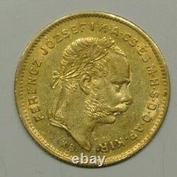 Hongrie Rare 10 Fr /4 Frt Or /gold 1870 Sup Very Rare Condition