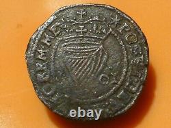 IRELAND ELIZABETH I (1558-1603) PENNY 1601 VERY RARE! 2.24g