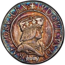 ITALY Duchy of Milan Louis XII Silver Teston Superb patina very rare Toned