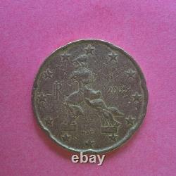 ITALY VERY RARE 20 CENTS OF EURO 2002 in Coin Strike Rotated, Error