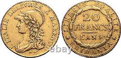 Italian States Piedmont Republic 20 Francs Or Marengo An 9 Very Rare
