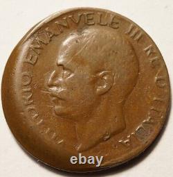 Italy Very Rare 5 Centesimi 192- Error (Cap Strike)