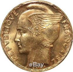 L2909 Rare 100 Gold Francs Or Bazor 1936 Pcgs Ms64! A Gem Make Offer