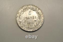 LOUIS PHILIPPE 5 FRANCS 1831 T I NANTES SPL VERY RARE nice patina medallic