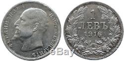 Lot Of 2 Pieces 1 Leva 1916, 50 Stotinki 1916 Bulgaria Very Rare