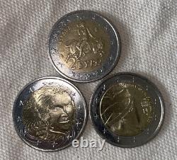 Lot Of 3 Coins 2 Euros Very Rare
