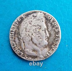 Louis-Philippe I, 1/4 franc silver 1839 BB Strasbourg VERY RARE