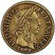 Louis Xiii Louis D'or In The Wick Half-long 1642 A Very Rare