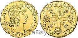 Louis XIII Louis Of Gold With The Short Wick 1641 Paris Very Rare Very Nice Copy