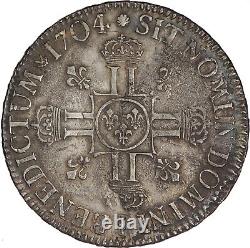 Louis XIV Ecu with Eight L 1704 Dijon very rare Superb example