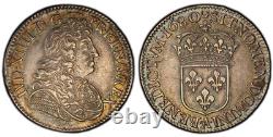 Louis XIV Half Écu with Cravat, 1680 Paris, PCGS AU53, Superb, Very Rare, High Quality