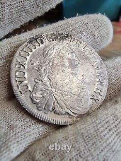 'Louis XIV Rare R3 and Very Pretty 1665 L Bayonne Youthful Bust Ecu'