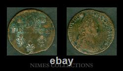 Louis XIV Royal Copper Liard Coin 1643–1715 Very Rare No. 36