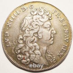 Louis XIV Very Rare Silver Jeton of the Extraordinary War Levies 1678