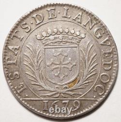 Louis XIV Very Rare Silver Token with the Cross of the States of Languedoc 1679
