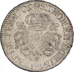 Louis XIV three-crown écu 1709 Poitiers Superb very rare