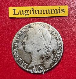 Louis XV 1/2 Ecu with Headband 1762 W Lille Very Fine R4 VERY RARE Louis XV 1715 1774