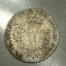 Louis XV 1/20 Ecu Bandeau 1740 A Very Rare Currency First Hit