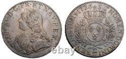 Louis XV Ecu with Olive Branches 1726 Besançon Splendid Very Rare Patina