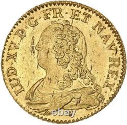 Louis XV Gold Coin with Glasses 1728 Poitiers Very Rare Quality