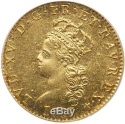 Louis XV Gold Half Louis De Noailles Very Rare Pcgs Ms63 Top Grade Quality Spl