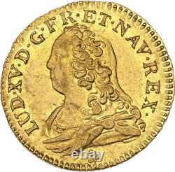 Louis XV Gold Louis with Glasses 1729 Riom Very Rare Splendid Quality