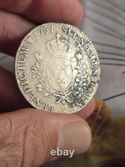 Louis XV Headband Écu, 1757 X, Amiens – Very Rare – 12,450 Minted