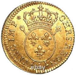 Louis XV gold louis with royal insignia, 1716, Paris, Rf, very rare, superb condition