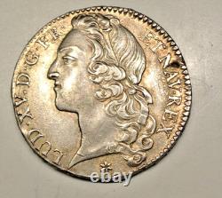 Louis XV half écu with bandeau, 1741 C + Caen, very rare in superb condition, weight 14.75 g