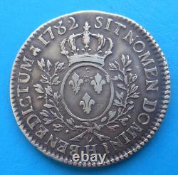 Louis XVI, 1/2 half silver écu 1782 H La Rochelle, 3164 examples, VERY RARE