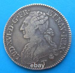 Louis XVI, 1/2 half silver écu 1782 H La Rochelle, 3164 examples, VERY RARE
