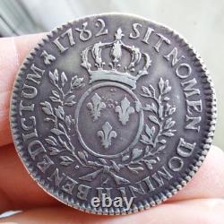 Louis XVI, 1/2 half silver écu 1782 H La Rochelle, 3164 examples, VERY RARE