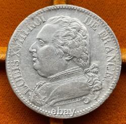 Louis XVIII 5 Francs Dressed Bust 1815 I Limoges Very beautiful & rare in condition