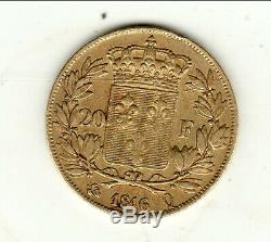 Louis XVIII Found Rare 20 Francs Or 1816 Apc + Q 8138 Exempl