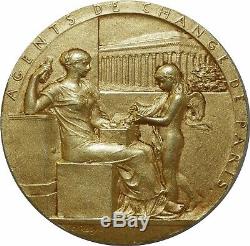 M4138 Very Rare Medal Agents Change Paris Rouzée 1898 Gold Gold Make Offer