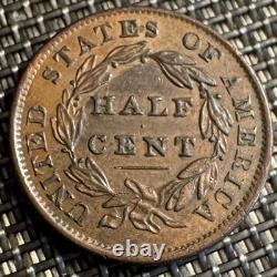 Magnificent Half Cent Piece 1834 USA (1324) Very Rare Condition