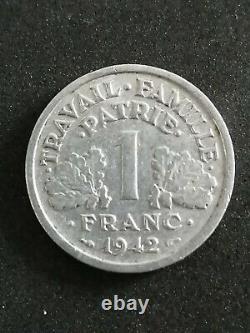 Mints, French State, 1 Franc Bazor, 1942, Low Weight, Very Rare #33245