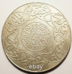 Morocco Tres Rare 10 Dirhams Silver 1313 Berlin