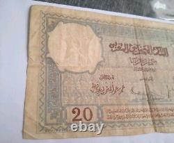 Morocco. Very Rare Collection of 20 Francs Banknotes from 12-6-29