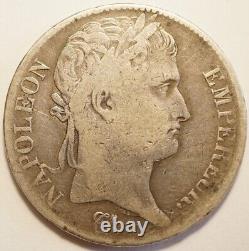 NAPOLEON I - HUNDRED DAYS PERIOD VERY RARE 5 FRANCS SILVER 1815L BAYONNE