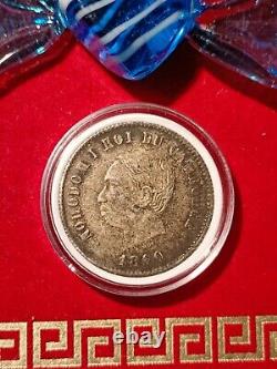 NORODOM I 2 FRANCS SILVER 1860 ORIGINAL CONDITION Very Rare