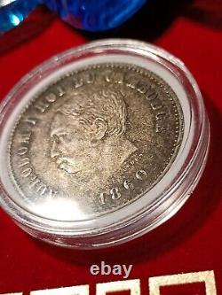 NORODOM I 2 FRANCS SILVER 1860 ORIGINAL CONDITION Very Rare