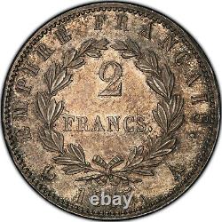 Napoleon 2 Francs Cent-days 1815 Paris Pcgs Ms62 Splendid Very Rare Quality