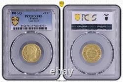 Napoleon Emperor 20 Francs Gold 1810 Perpignan Very Rare PCGS XF45