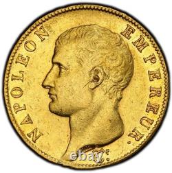 Napoleon Emperor 40 Francs or Year 14 Lille NGC AU Superb, very rare RRR