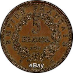 Napoleon II 5 Francs 1816 Bronze Test Superb Pcgs Sp62 Bn Rare